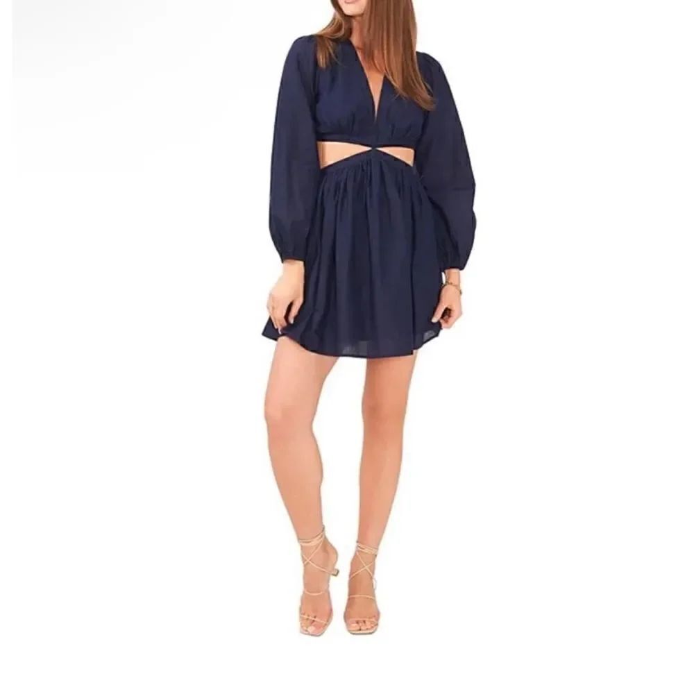 Chelsea & Violet Cut Out Dress Navy NEW